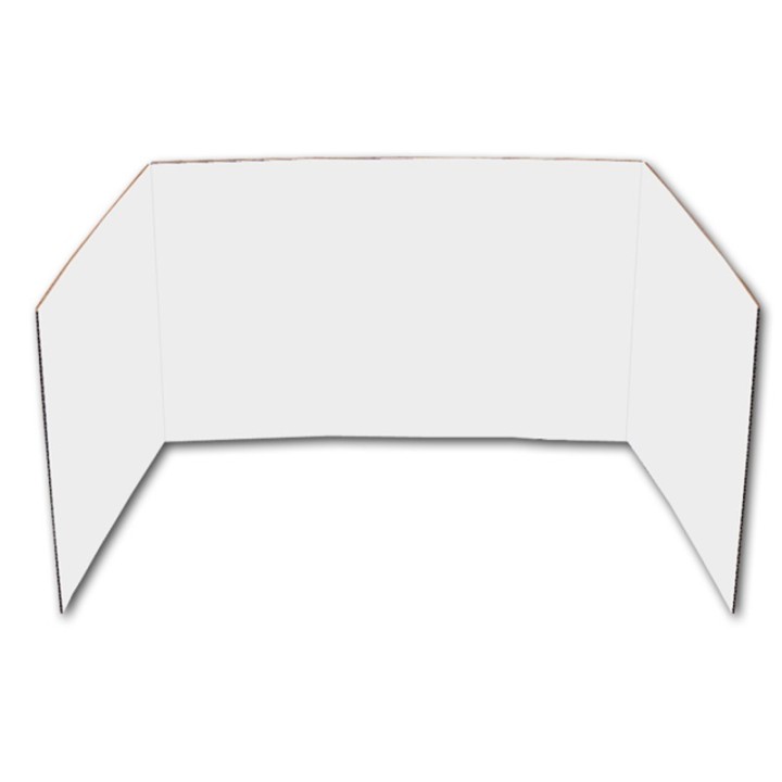 Flipside Products Corrugated Privacy Shield, 18" x 48", White, Pack of 24
