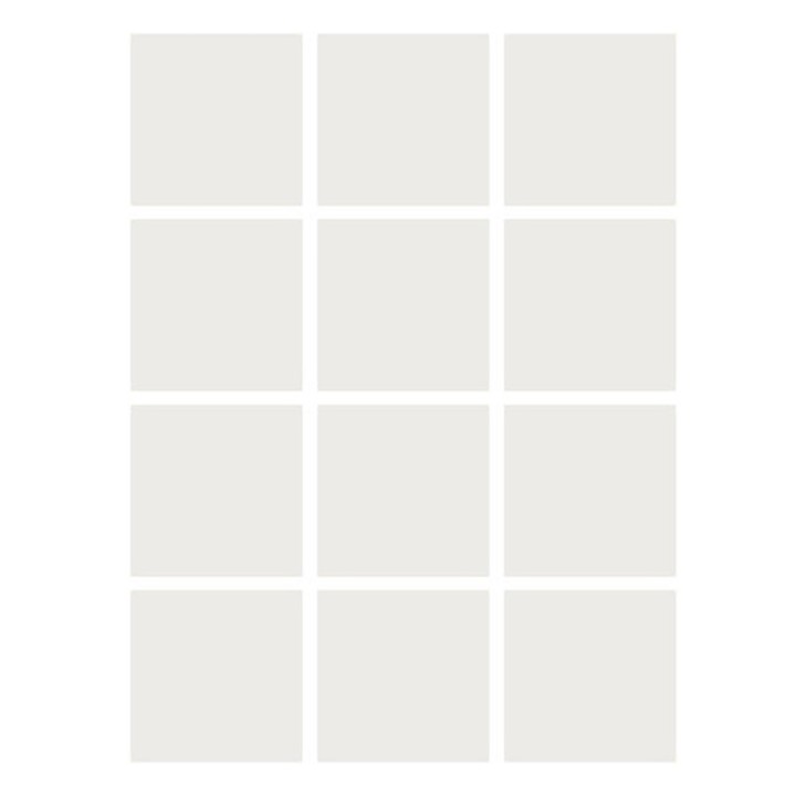 Flipside Products Dry Erase Stickables with Dry Erase Marker, White, 4" x 4", 12 Per Pack, 4 Packs