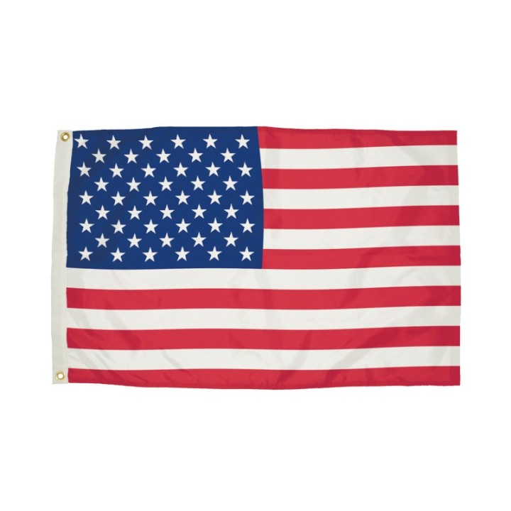 FlagZone Durawavez Nylon Outdoor U.S. Flag with Heading & Grommets, 4' x 6'