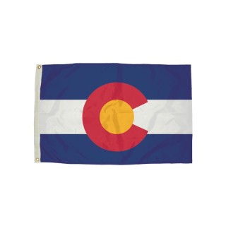 FlagZone Durawavez Nylon Outdoor Flag with Heading & Grommets, Colorado, 3ft x 5ft