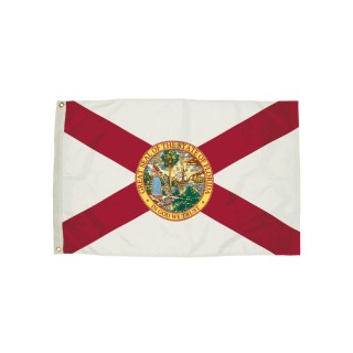 FlagZone Durawavez Nylon Outdoor Flag with Heading & Grommets, Florida, 3ft x 5ft