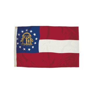 FlagZone Durawavez Nylon Outdoor Flag with Heading & Grommets, Georgia, 3ft x 5ft