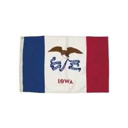 FlagZone Durawavez Nylon Outdoor Flag with Heading & Grommets, Iowa, 3ft x 5ft
