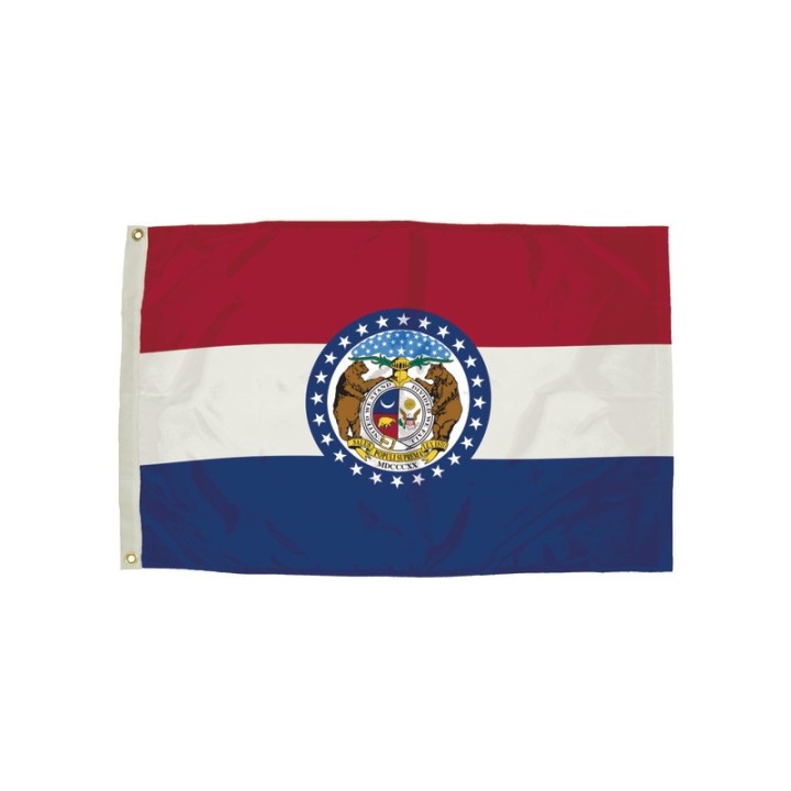 FlagZone Durawavez Nylon Outdoor Flag with Heading & Grommets, Missouri, 3ft x 5ft