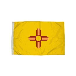 FlagZone Durawavez Nylon Outdoor Flag with Heading & Grommets, New Mexico, 3ft x 5ft