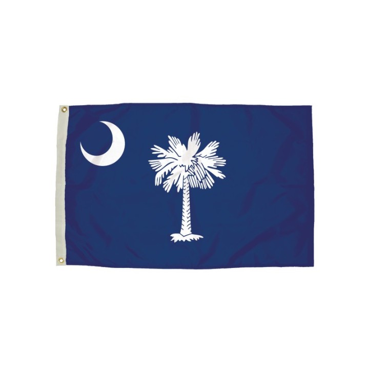 FlagZone Durawavez Nylon Outdoor Flag with Heading & Grommets, South Carolina, 3ft x 5ft