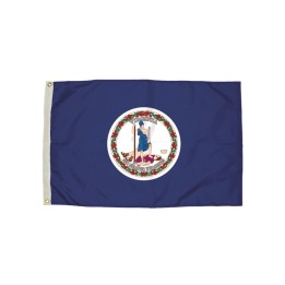 FlagZone Durawavez Nylon Outdoor Flag with Heading & Grommets, Virginia, 3ft x 5ft