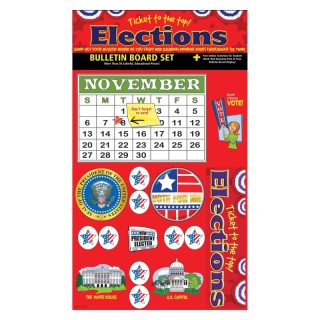 Gallopade Ticket to the Top - Presidential Elections Bulletin Board Set