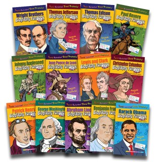 Gallopade Presidents, Explorers and Inventions Set - Set of 13 Books