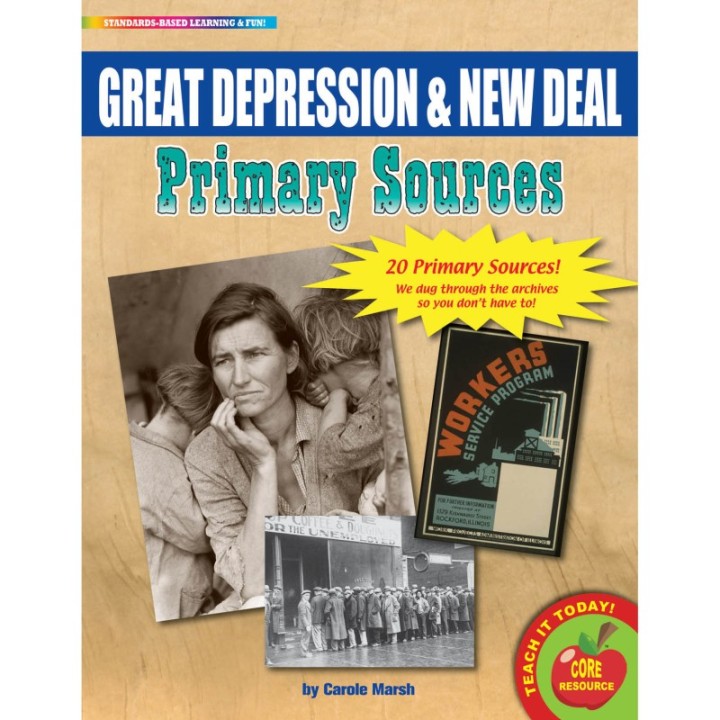Gallopade Primary Sources, Great Depression & New Deal