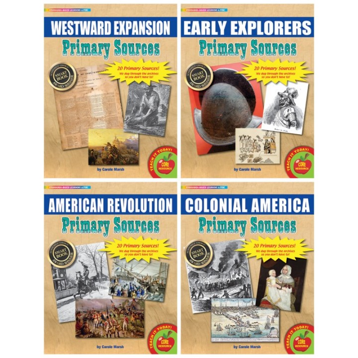 Gallopade Early American History Primary Sources Set, 4 Packs