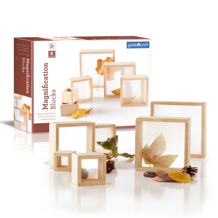 Guidecraft Magnification Blocks, 6 Pieces