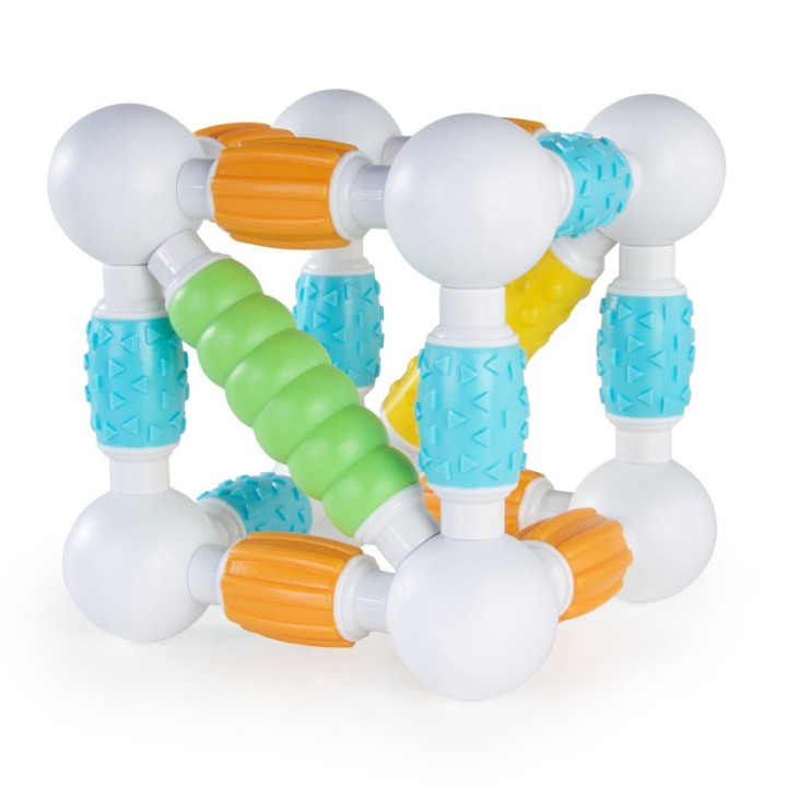 Guidecraft Grippies® Builders, Toddler Magnetic Rod & Ball Building Set, 20 Pieces