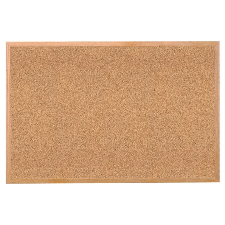 Ghent® Natural Cork Bulletin Board with Wood Frame, 18"H x 24"W