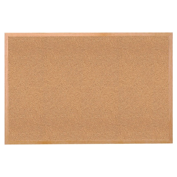 Ghent® Natural Cork Bulletin Board with Wood Frame, 2'H x 3'W