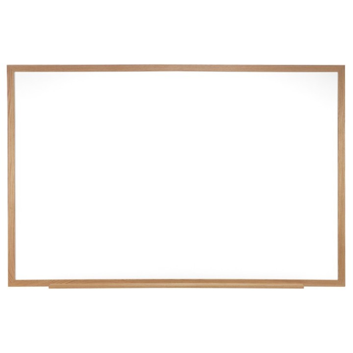 Ghent® Non-Magnetic Whiteboard with Wood Frame, 18"H x 24"W