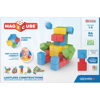 Geomag™ Magicubes Full Color Try Me Recycled, 64 Pieces