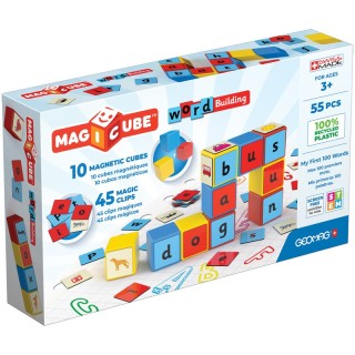 Geomag™ Magicube™ Word Building Set, Recycled, 55 Pieces
