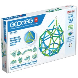 Geomag™ Classic Magnetic Building Set, Green Line Color, 142 Pieces