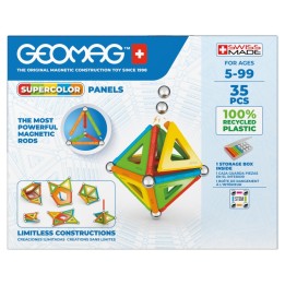Geomag™ Magnetic Building Set, Supercolor Recycled, 35 Pieces
