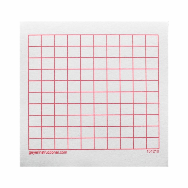 Geyer Instructional Products Graphing 3M Post-it® Notes,10 x 10 Grid, 4 Pads