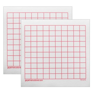 Geyer Instructional Products Graphing 3M Post-it® Notes,10 x 10 Grid, 4 Pads Per Pack, 2 Packs