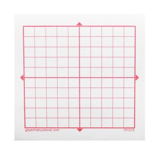 Geyer Instructional Products Graphing 3M Post-it® Notes, XY Axis, 10 x 10 Square Grid, 4 Pads