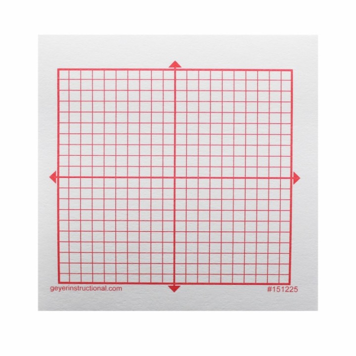 Geyer Instructional Products Graphing 3M Post-it® Notes, XY Axis, 20 x 20 Square Grid, 4 Pads