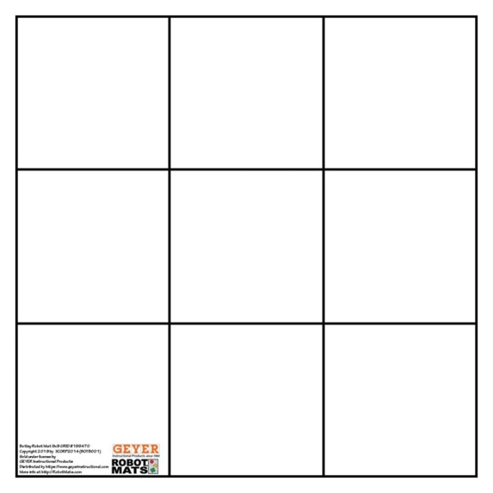 Geyer Instructional Products Botley Bot Grid Mat, 9" Squares, 27" x 27"