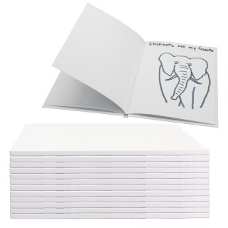 Hayes Publishing Hardcover Blank Book, 8-1/2" x 11" Portrait, Class Pack 12