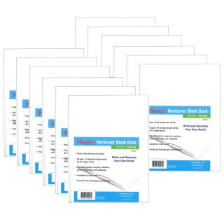Hayes Publishing Hardcover Blank Book, Portrait 6" x 8", Pack of 12