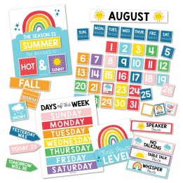 Hadley Designs Rainbow Circle Time Bulletin Board Calendar for Classroom