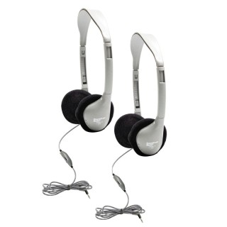 HamiltonBuhl® SchoolMate™ On-Ear Stereo Headphone with In-Line Volume Control, Pack of 2