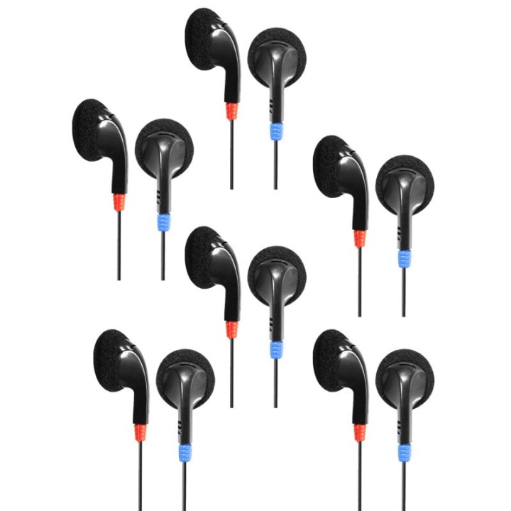 HamiltonBuhl® Ear Bud Headphone, Pack of 6