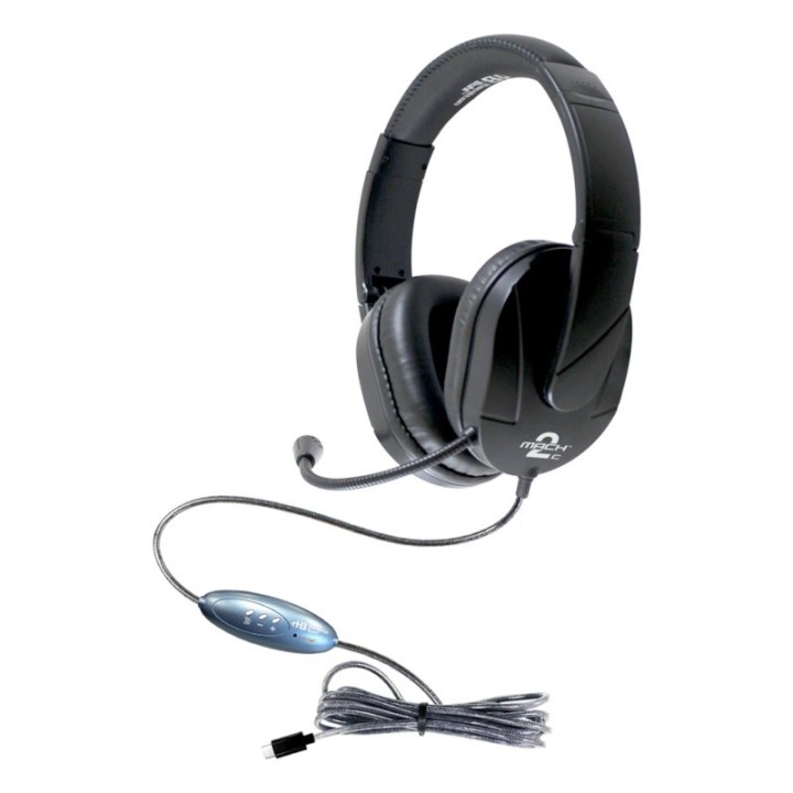 HamiltonBuhl® MACH-2 Multimedia Stereo Headset - Over-Ear with Steel Reinforced Gooseneck Mic