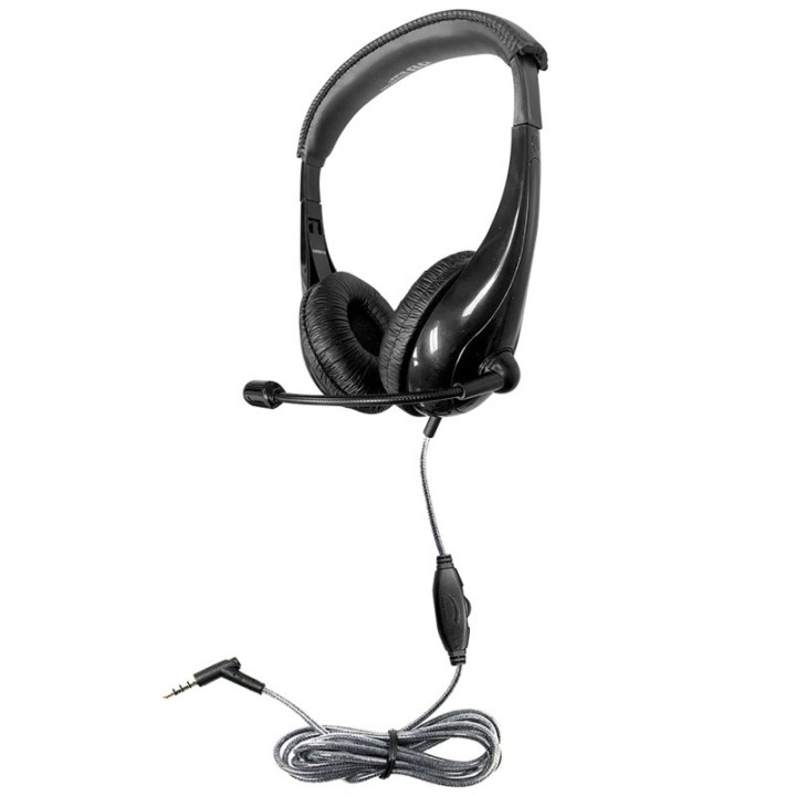 HamiltonBuhl® Motiv8 TRRS Classroom Headset with Gooseneck Mic and In-line Volume Control