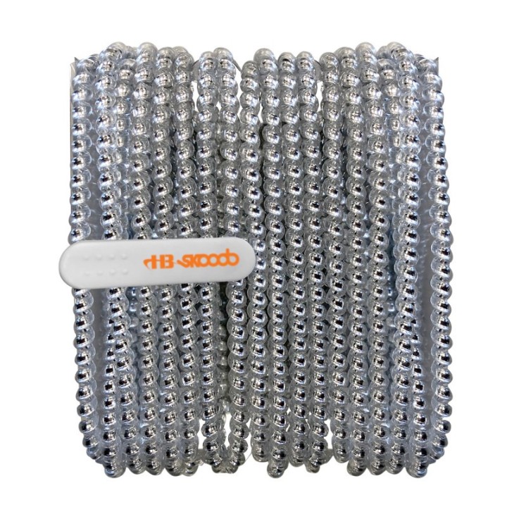 HamiltonBuhl® Skooob Tangle Free Earbud Covers - Rich Silver