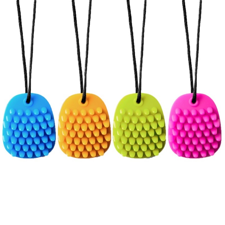 Hedgehog Chewy Necklace, Assorted Colors, Pack of 4