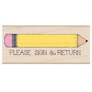 Hero Arts® Please Sign & Return Pencil Stamp