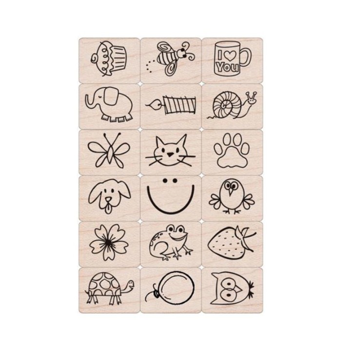 Hero Arts® Ink 'n' Stamp Fun Stuff Stamps, Set of 18