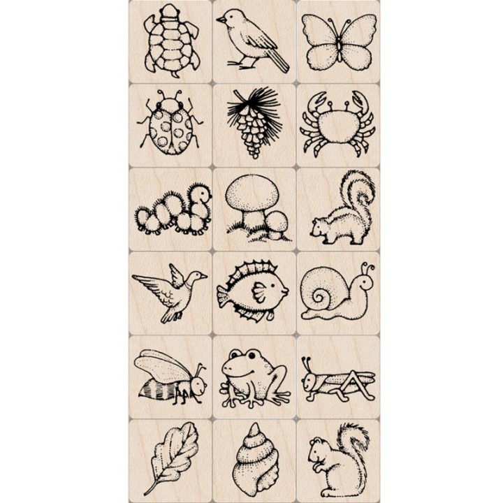 Hero Arts® Ink 'n' Stamp Nature Stamps, Set of 18