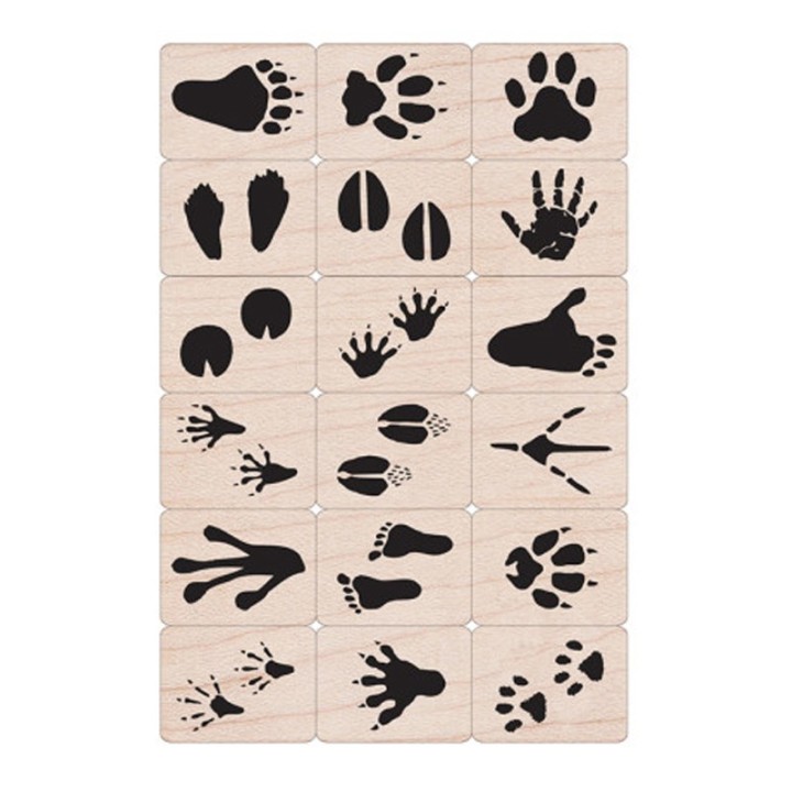 Hero Arts® Ink 'n' Stamp Animal Prints Stamps, Set of 18