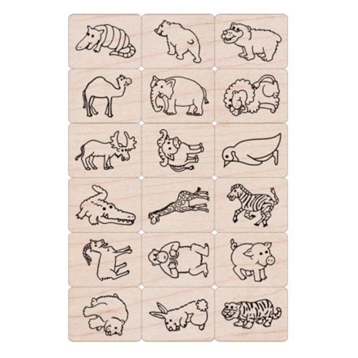 Hero Arts® Ink 'n' Stamp Fun Animals Stamps, Set of 18