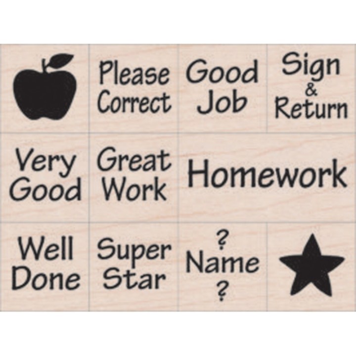 Hero Arts® Nearly Tiny Messages From Your Teacher Stamps, Set of 11