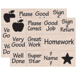 Hero Arts® Nearly Tiny Messages From Your Teacher Stamps, 11 per Set, 2 Sets