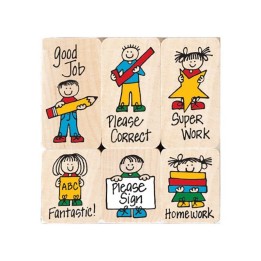 Hero Arts® Big 'n' Little Hero Kids For Teachers Stamps, Set of 6