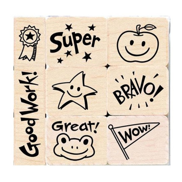 Hero Arts® Big 'n' Little Bravo For Teacher, Set of 8