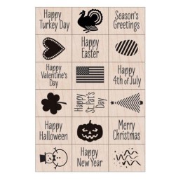 Hero Arts® Ink 'n' Stamp A Year of Holidays Stamps, Set of 18