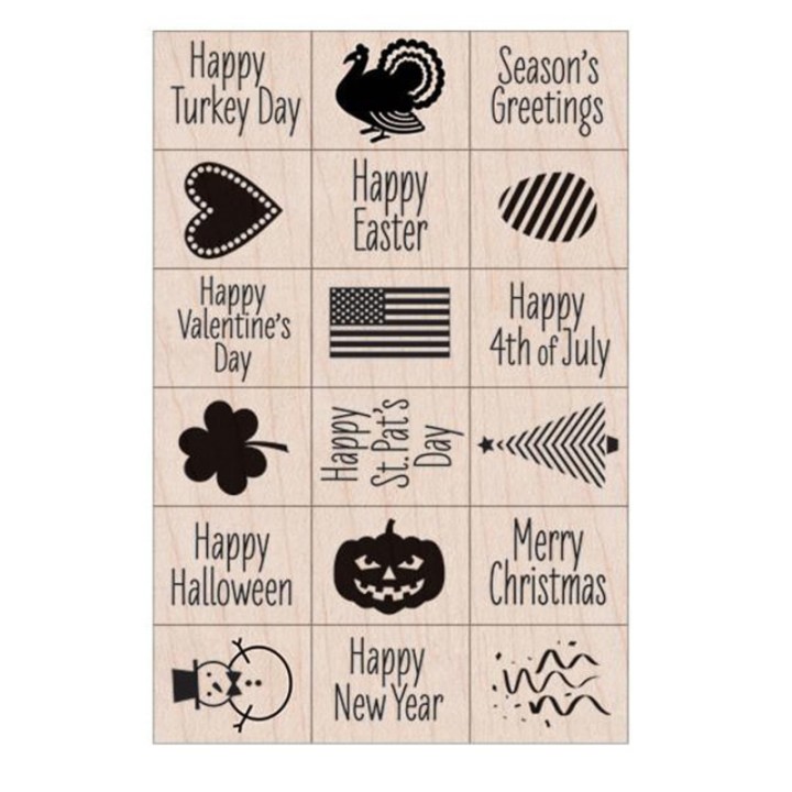 Hero Arts® Ink 'n' Stamp A Year of Holidays Stamps, Set of 18