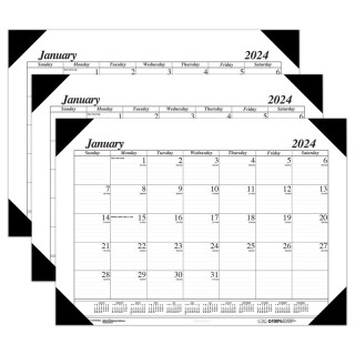 House of Doolittle® Academic Economy Desk Pad, 12 Months, January-December, Pack of 3